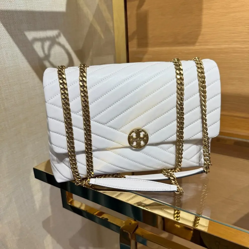 NEW‼️Tory Burch Willa Chevron Large Shoulder Bag 187337 $625
